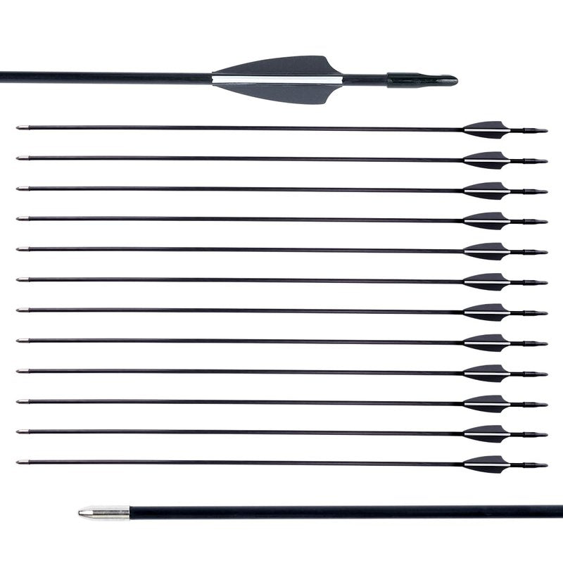 28" Fiberglass Arrows, Archery Practice Target Arrows for Youth Beginners