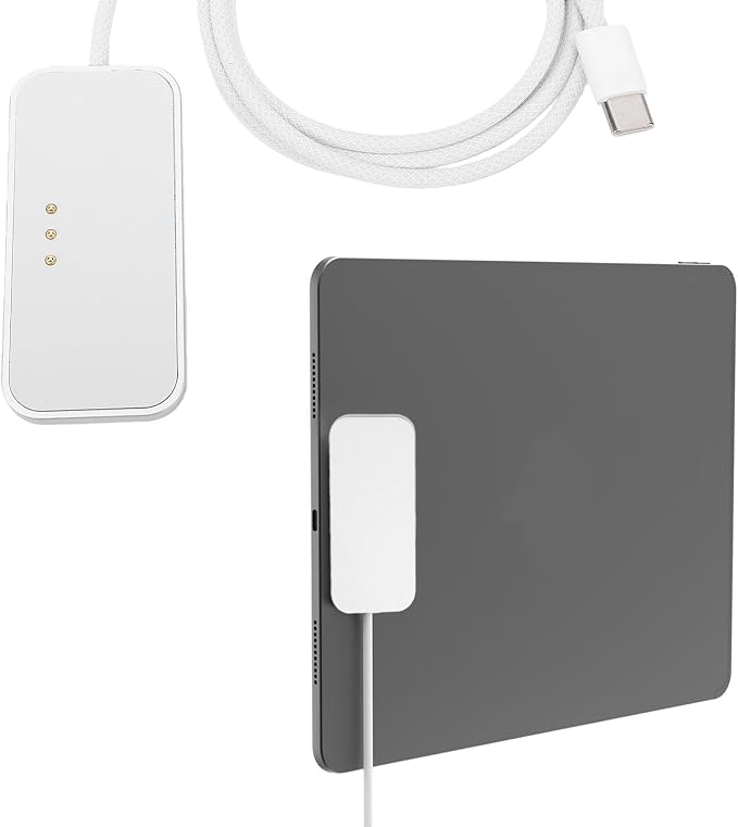 Wireless Magnetic Charger Fast Charging Cable for Tablet 12.9 Inch 3rd-6th Gen 27W Wireless Charging Pad Magnetic Charger Stand for Air 13 Inch M3 M2 2025 2024