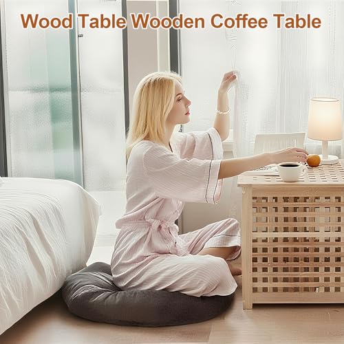 Solid Wood Storage Bench, Large Storage Bin Deck Box with Removab Bag, Wood Coffee Table for Entryway, Living-room, Bedroom, Patio, DIY Bunny House, 39x20x20in