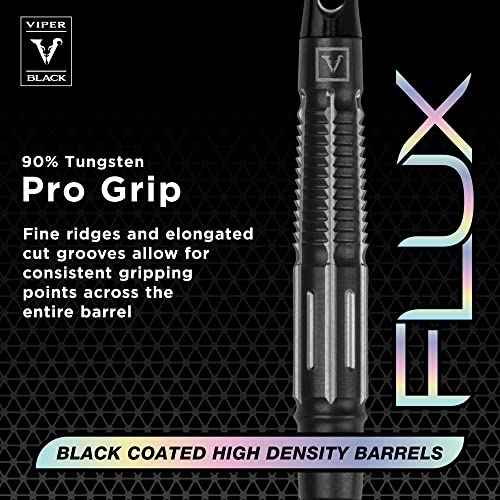 Viper Black Flux 90% Tungsten Professional Steel or Soft Tip Conversion Dart Set