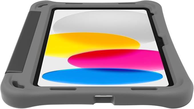 Brenthaven Bounce Rugged iPad Case Fits ONLY Apple 11th Gen 2025 &amp 10th Generation 2022 (10.9-inch) Drop Tested Cover - Gray