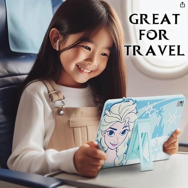 Bluey Kids iPad Case - 10.2 Case for iPad 9th/8th/7th Generation - 2019/2020/2021 Tablet Cover with Stand Shockproof Silicone Protector