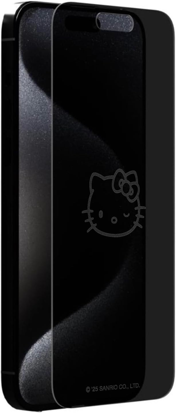 Hello Kitty Balloon Privacy Screen Protector - for iPhone 14 Plus13 Pro Max - with Disappearing Logo - Scratch-Resistant and Easy-to-Install Screen Protectors (Includes Installation Tray)