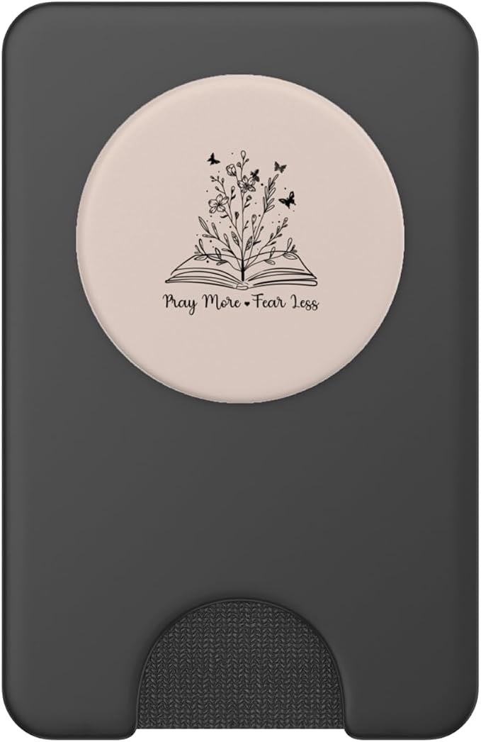 Pray More Fear Less Christian Religious Prayer Quote PopSockets Adhesive PopGrip