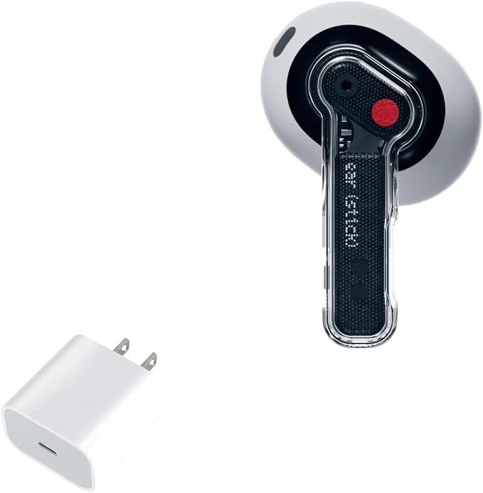 BoxWave Charger Compatible with Nothing Ear (Stick) - PD GAN miniCube (30W) 30W Tiny PD GAN Type-C Wall Charger - Winter White