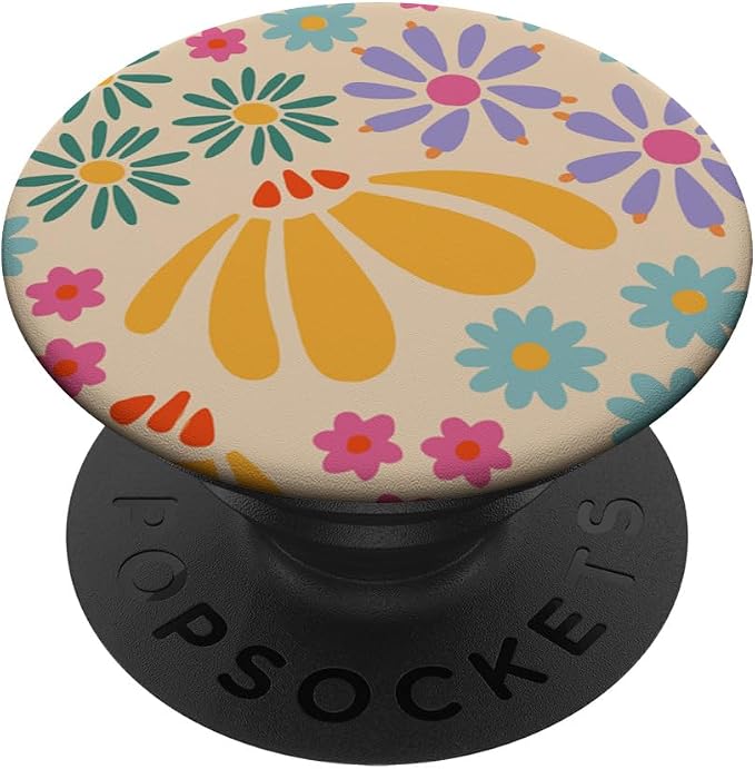Pastel Floral Pattern Art Flower PopSockets PopGrip for MagSafe