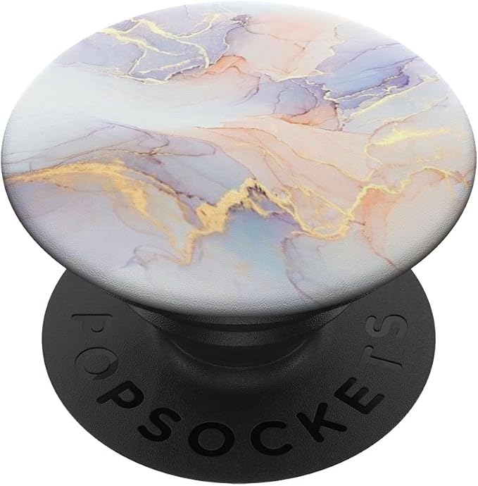 Marble-Like Pink with Purple and Gold Colors PopSockets Adhesive PopGrip