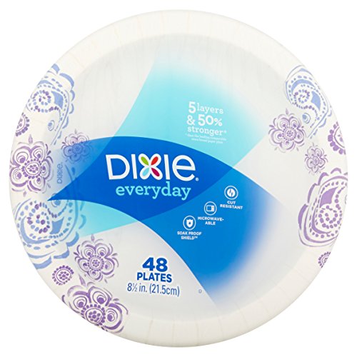 Dixie Everyday Paper Plates, 8.5 Inches, 48 Count (Pack of 3)