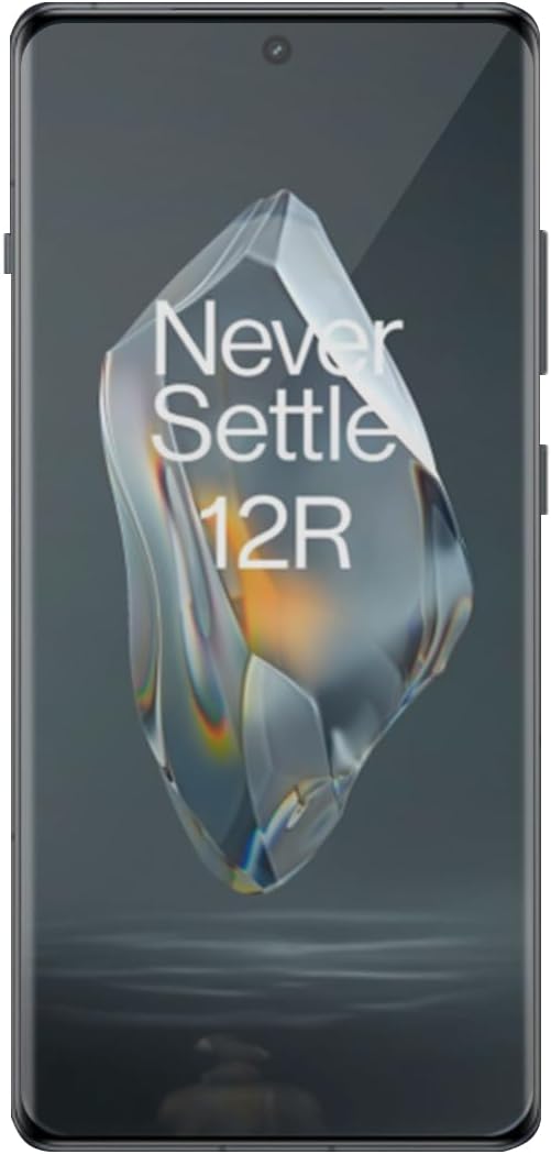 2Pcs For One Plus 12R 6.78 Screen Protector3D Curved Full Coverage Silk Anti-Scratch 9H HD No-Bubble Tempered Glass Screen Protector Protective Film For One Plus 12R 6.78 inch Black