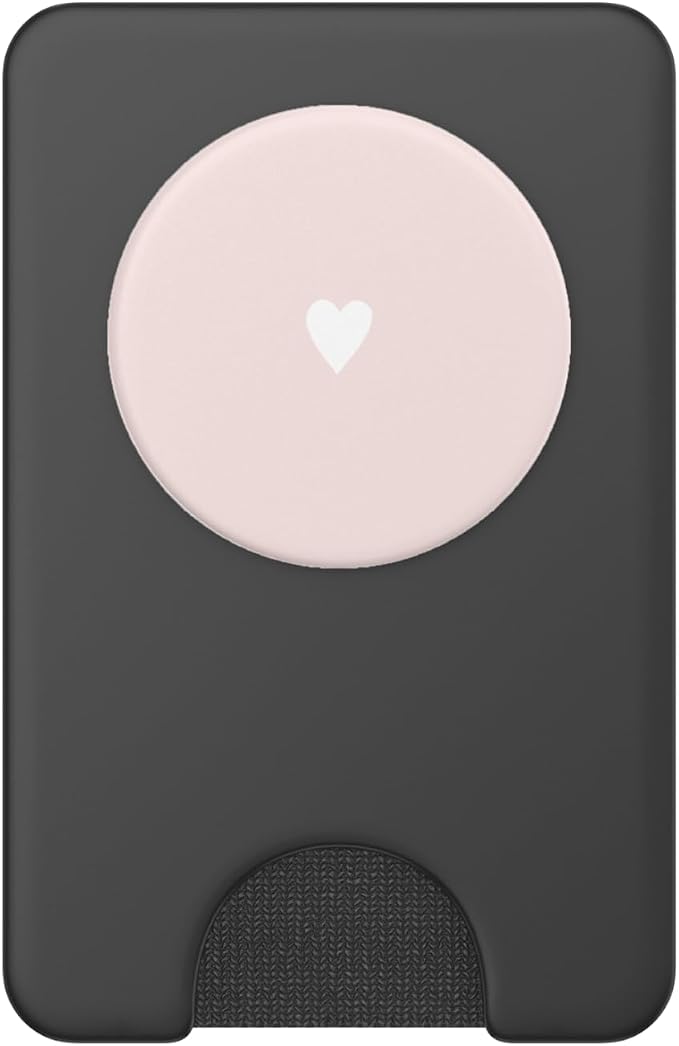 Baby Pink Cute Heart Hand Drawn Heart Minimalist Digital Art PopSockets Adhesive PopGrip