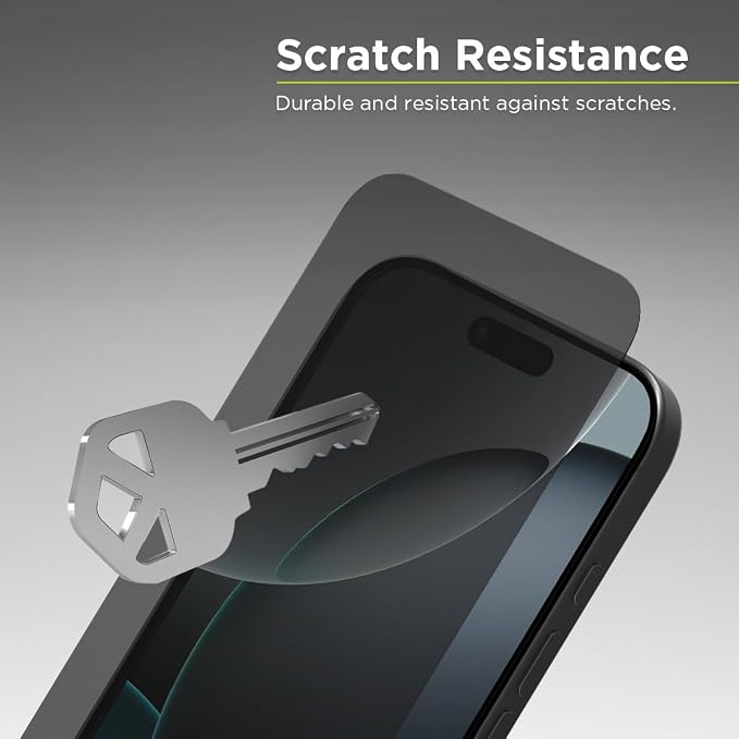 PureGear 2-Way Privacy Tempered Glass Screen Protector Compatible w/ Apple iPhone 16 Pro Max (2024) 6.9 Full Edge-to-Edge Coverage Self Alignment Installation Tray Touch Sensitive Case Friendly