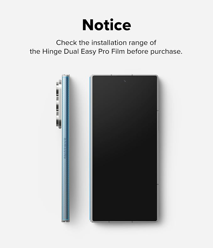 Ringke for Samsung Galaxy Z Fold 7 Hinge Protector [Hinge Dual Easy Pro] | 2 Pack Adhesive TPU Film for Curved Surface Easy Installation Not Screen Protector