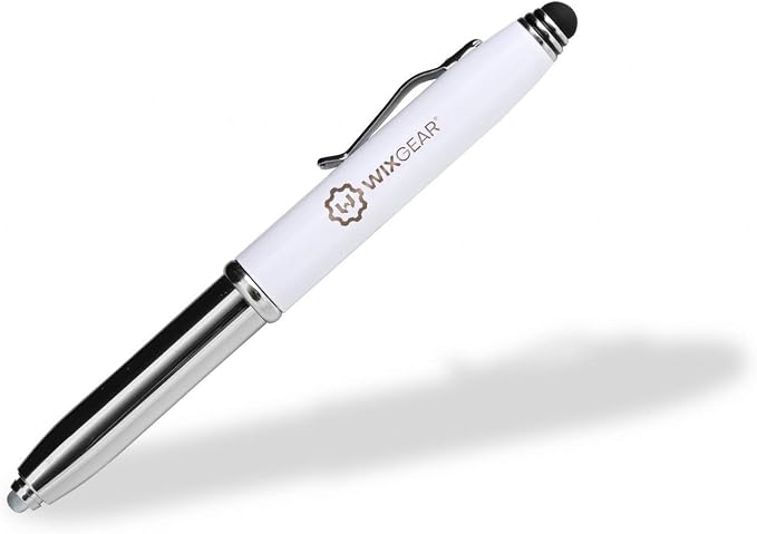 Tri-Function Pen - Stylus Pen for Touch Screens with LED Flashlight and Pen (Black)