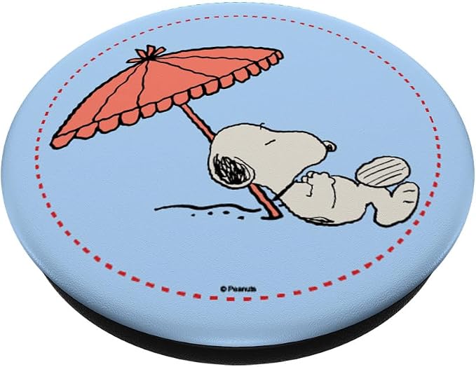 Peanuts - Snoopy Sleeping Under Beach Umbrella PopSockets Adhesive PopGrip