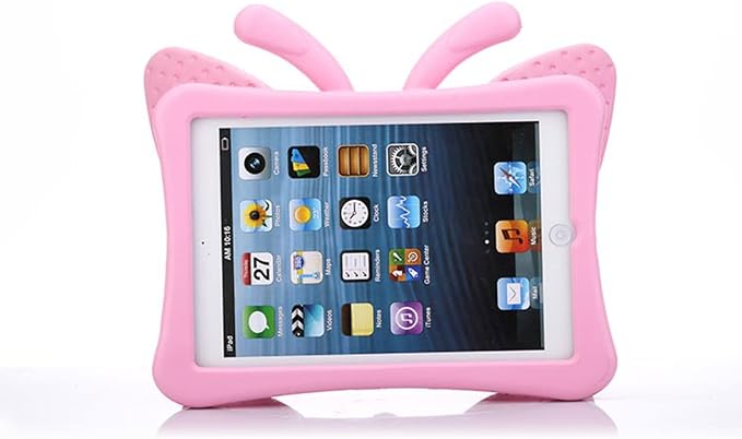 Kids Case for 7.9 iPad Mini 5/4/3/2/1 Silicone Shockproof Cover with Handle Kickstand Black