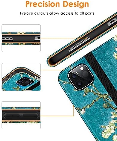 DTTO Case for iPad Pro 11 Inch 4th / 3rd / 2nd / 1st Generation 2022/2021/2020/2018Premium PU Leather Folio Stand Cover with Hand Strap Auto Wake/SleepMultiple Viewing Angles Black