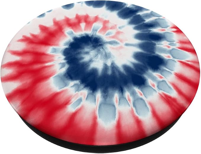 American Flag Tie Dye Swirl Red White Blue Patriotic Hippie PopSockets Adhesive PopGrip