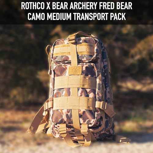Rothco X Bear Archery Fred Bear Camo Medium Transport Pack ? Hunting Backpack with 25L Storage Capacity Backpack