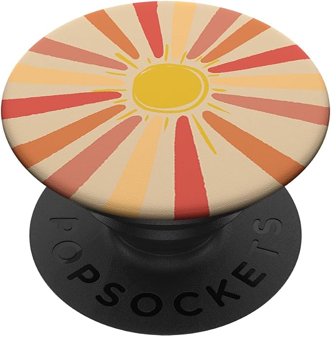 Minimal Boho Sun Rays Cute Nature Bohemian Aesthetic Art PopSockets Adhesive PopGrip