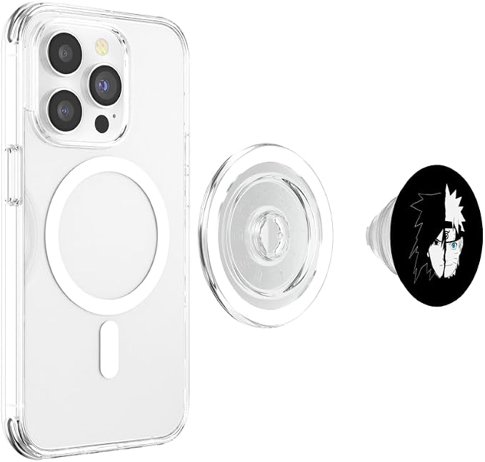 Naruto Sasuke Split Face Anime PopSockets Adhesive PopGrip