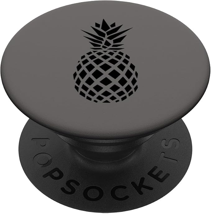 Black Pineapple Gray PopSockets Adhesive PopGrip