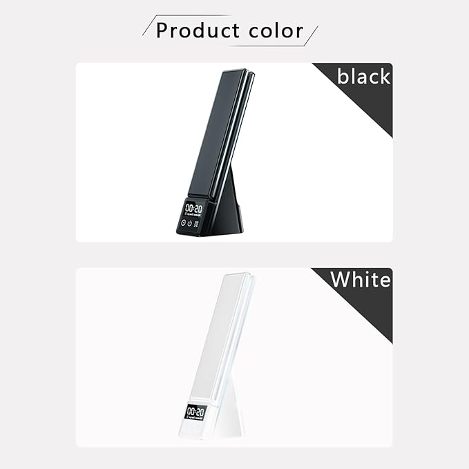 FJHBL Multifunctional Desk Lamp Wireless Charger with LED Display, Digital Clock, Alarm, and Tri-Color Lighting. Compatible with All Major Qi-Enabled Phones, Watches, and Earbuds,N61(White).