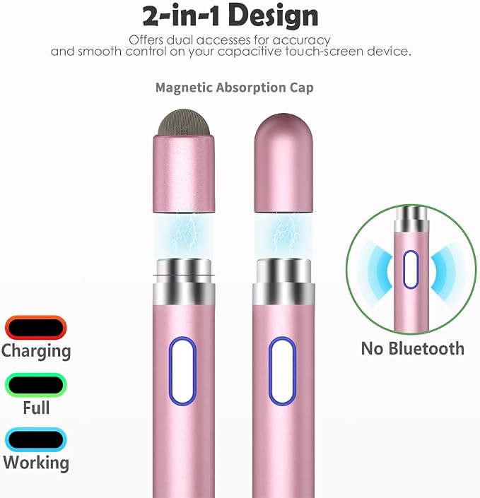 Active Stylus Pen for Touch ScreensDual Pen Tips for iOS &amp Android Drawing &amp WritingHigh Precise Digital Pencil for Apple iPhone 16/15/14/13/12/11/X/8iPad Air/Pro/MiniPhone/Tablet/Sam-sung