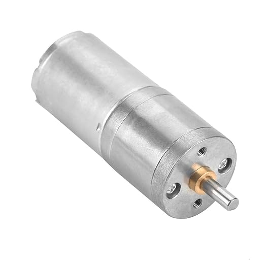 25mm DC 12V 25GA-370 Metal Gear Motor Low Speed for Electronic Locks Robots Electric Curtains Doors Mixers Monitoring Equipment Pet Feeders
