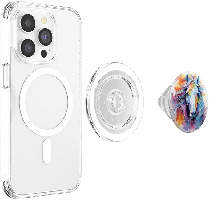 Elegant Horse Lover Horses Design PopSockets PopGrip for MagSafe