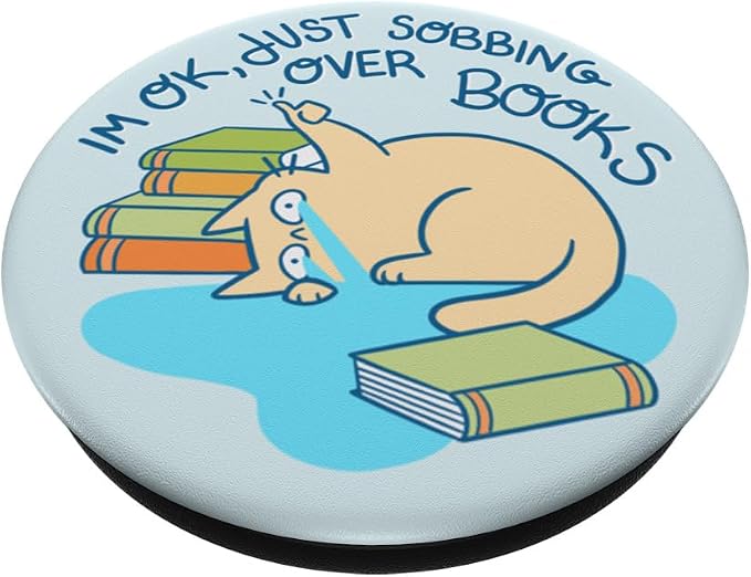 PopSockets Phone Grip &amp Stand - Bookish Cat PopSockets Adhesive PopGrip