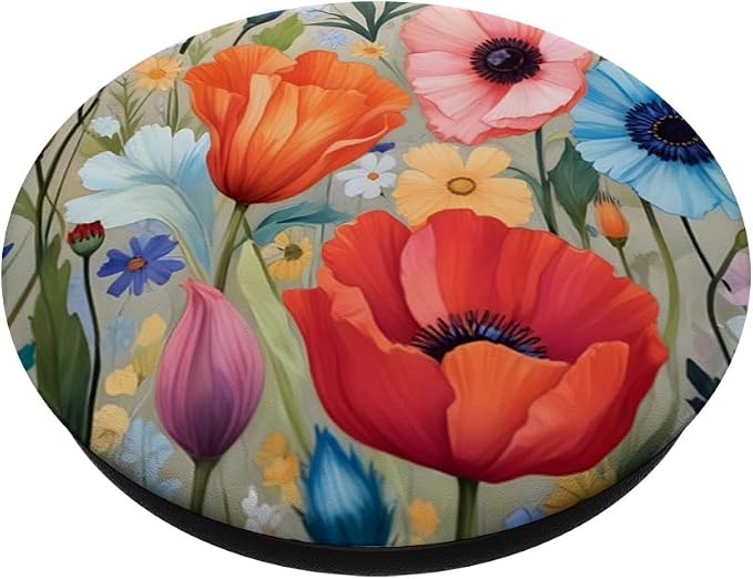 Blooming Wild Spring Garden Flowers Grasses Florals Leaves PopSockets PopGrip for MagSafe