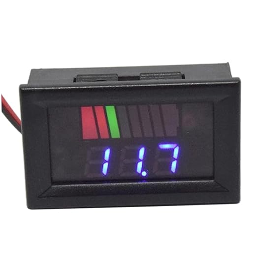 Battery Charge Level Indicator Universal Car Battery Capacity Meter Tester Checker 12v-72v Blue Motorcycle Checker Auto Tester Fuel Gauge Indicator