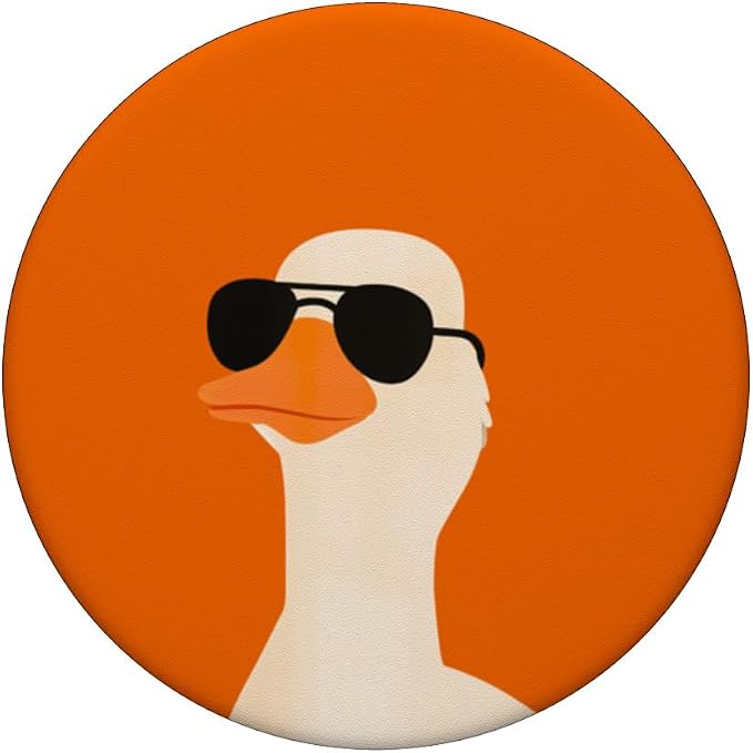 Cosmic Orange Cool Goose Illustration Print PopSockets PopGrip for MagSafe