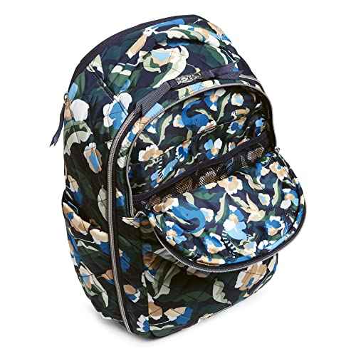 Vera Bradley Women's Performance Twill Travel Backpack Travel Bag, Immersed Blooms, One Size