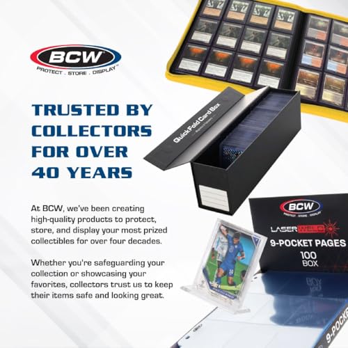 BCW 14-Inch Semi-Rigid #1 Storage Box - 3ct | Holds 350 Semi-Rigid Card Holders | Vertical Card Organizer | Ideal for Sports, Trading Cards Baseball, Magic, Pokemon - style: 3 Pack