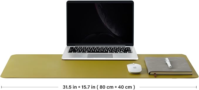 Cork Desk Mat - Dual-Sided Desk Pad for Office and Home - Desk Organization and Accessories - Ideal for Large Mouse Pad and Desk Mats on Top of Desks(Olive Green,80cmx 40cm)