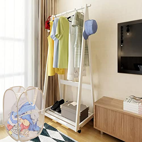 Pop Up Laundry Basket Folding Laundry Hamper Mesh Hamper Storage Bin for College Dorms, Travelling, Crusing, Camping, Beige - color: Beige