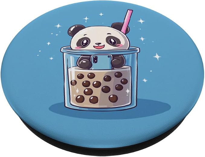 Panda Bear Wildlife Animal Zoo Zookeeper Boba Tea PopSockets PopGrip for MagSafe
