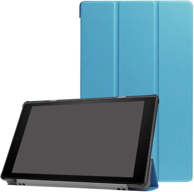 Tablet Cover for Amazon Kindle Fire HD10 7th 9th Generation(2017/2019 Release) Ultra Slim Folio Stand Lightweight Leather Case for Kindle Fire HD 10 7th 9th Gen 10.1 (KST-Dark Blue)