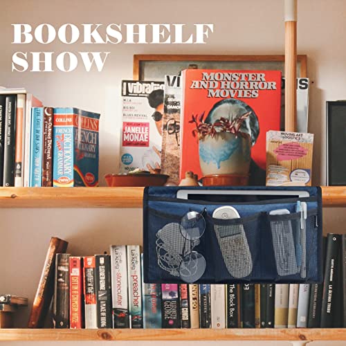 Gloppie Bedside Caddy with Pockets - Remote Holder & Storage Organizer - Blue - color: Classic Blue