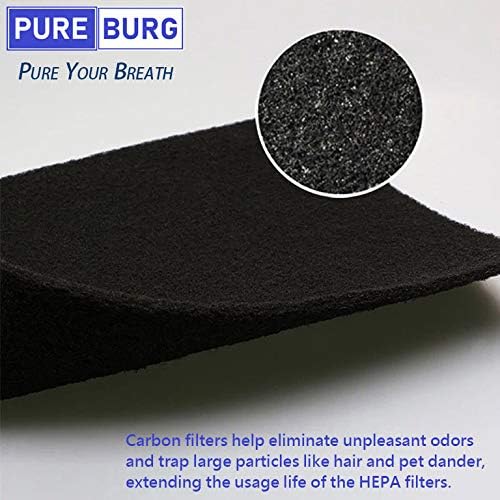 PUREBURG Carbon Filter, Cut-to-Fit Carbon Pad 16 x 48 inches