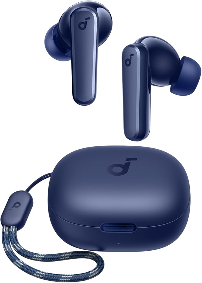 Soundcore by Anker P20i True Wireless Earbuds 10mm Drivers with Big Bass Bluetooth 5.3 30H Long Playtime Water-Resistant 2 Mics for AI Clear Calls 22 Preset EQs Customization via App