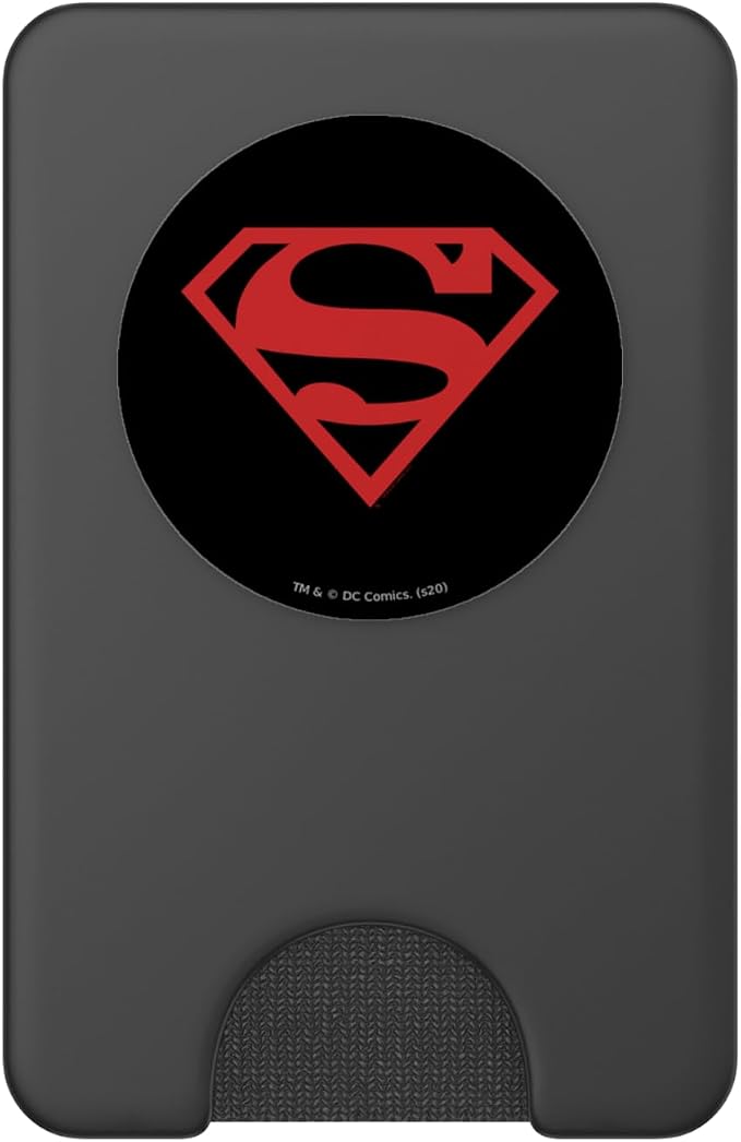 Superman Red on Black Shield PopSockets Adhesive PopGrip