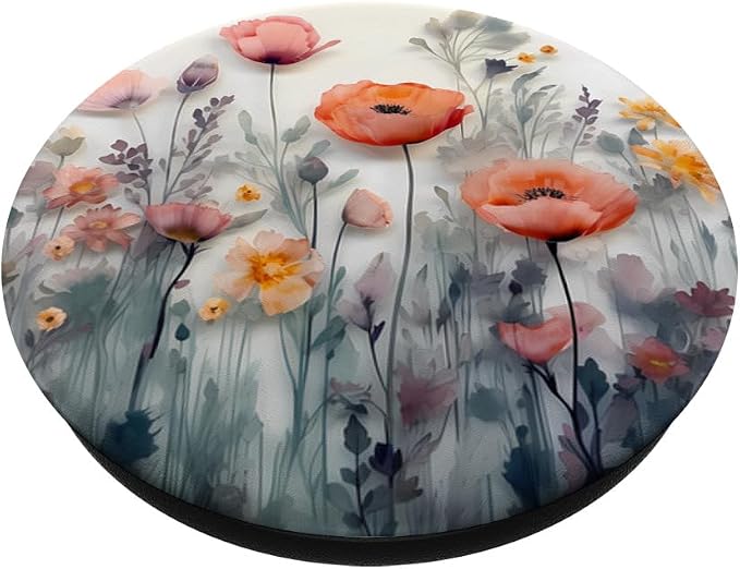 Poppy Flowers Bouquet in Style of Resin Flower PopSockets Adhesive PopGrip