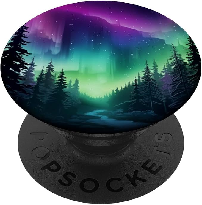 Aurora Borealis Dark Sky Nature Light Display PopSockets Adhesive PopGrip