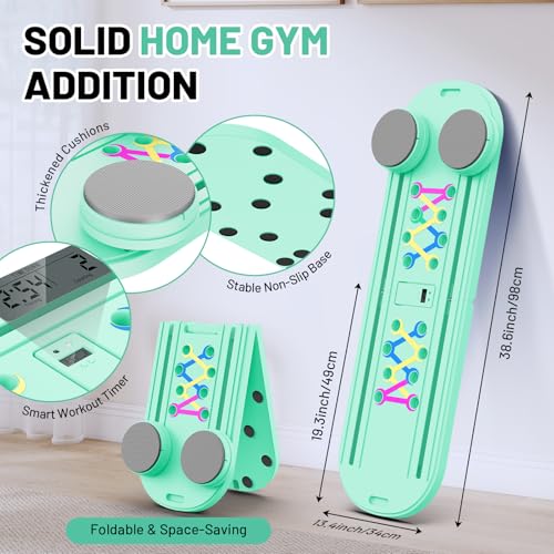 Pilates Board, Newest 7-in-1 Multi-Purpose Portable Pilates Reformer Machine for Home, Foldable at Home Pilates Kit, Pilates Board for Home Workout Fitness Exercise,Abs