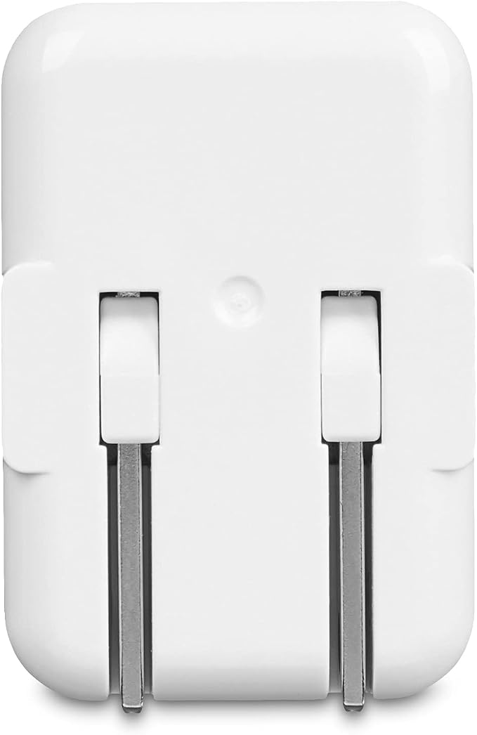 Amazon Basics 24W Two-Port USB-A Wall Charger for Multiple Devices Space-Saving Design 12W 2.4A per Port for iPhone 16/15/14/13/12/11/X Samsung and More Black