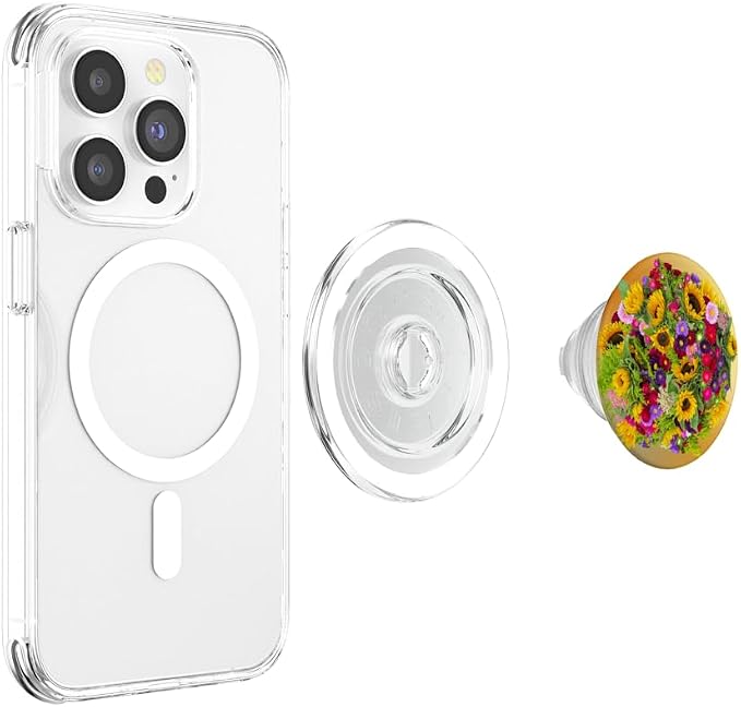 Sunflower Phone Grip Pressed Flower Pop Up Nob Spring Floral PopSockets Adhesive PopGrip