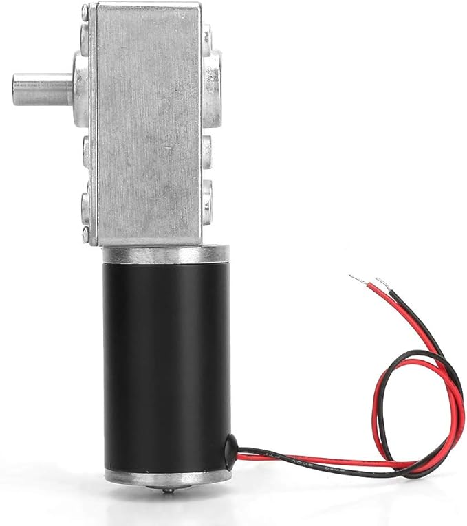 Reversible Gear Motor, 24V 8mm Shaft Gear Motor High Torsion Speed Reduce Electric Motor for Curtain Machine Advertising Equipment Window Opener Smart Device (100RPM)