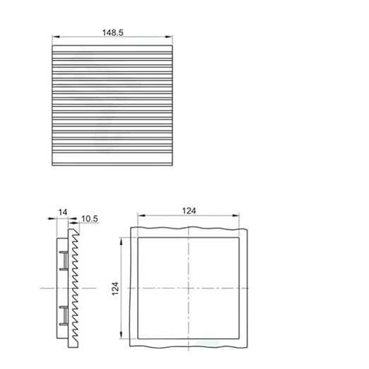 148.5 * 148.5mm air Filter Panel, Fan Filter FK3322, IP54 Electrical Cabinet